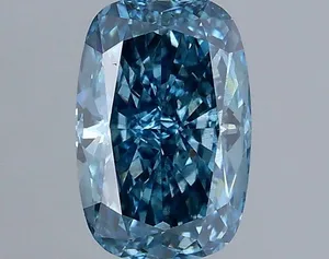 1.1ct CUSHION Fancy Vivid Blue SI2 Coloured Lab diamond