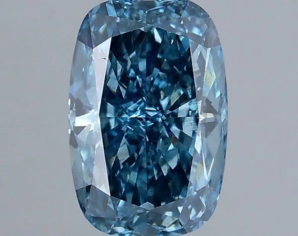1.1ct CUSHION Fancy Vivid Blue SI2 Coloured Lab diamond