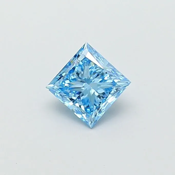1.05ct PRINCESS Fancy Vivid Blue VS1 Coloured Lab diamond