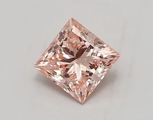 0.57ct PRINCESS Fancy Vivid Pink VS1 Coloured Lab diamond