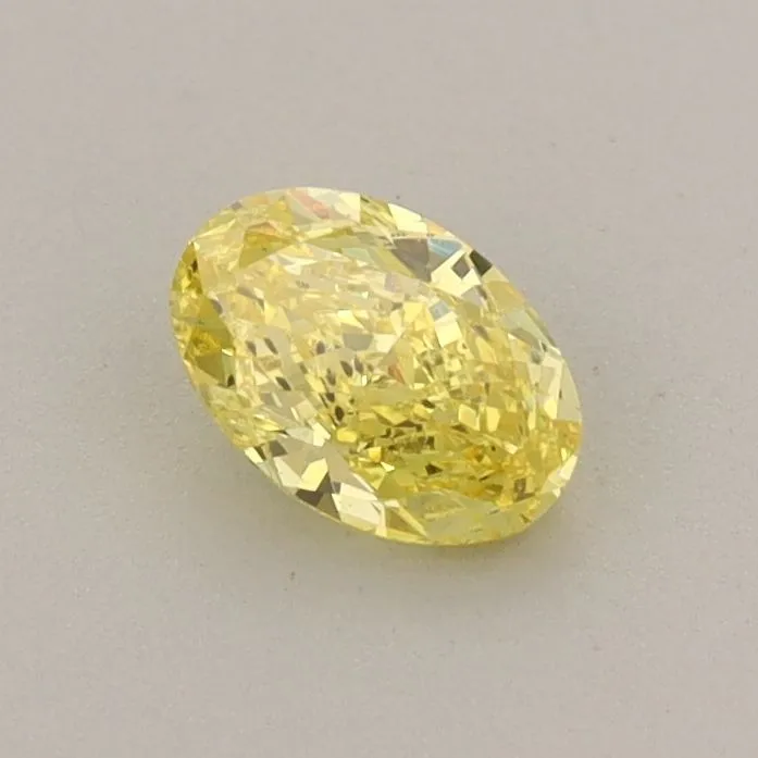 0.44ct OVAL Fancy Vivid Yellow VS2 Coloured Lab diamond