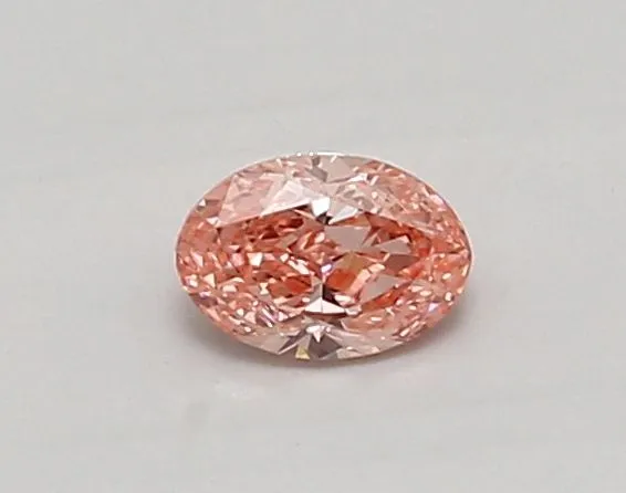 0.37ct OVAL Fancy Vivid Pink VVS1 Coloured Lab diamond