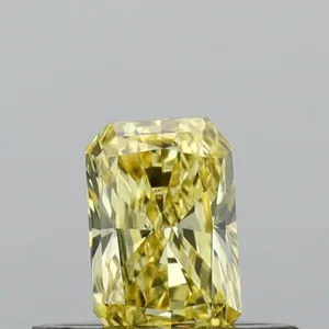 0.3ct RADIANT Fancy Intense Yellow VS1 Coloured Lab diamond