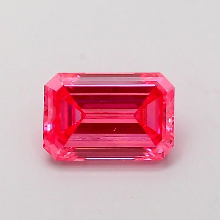 1.22ct EMERALD Fancy Vivid Pink VS1 Coloured Lab diamond