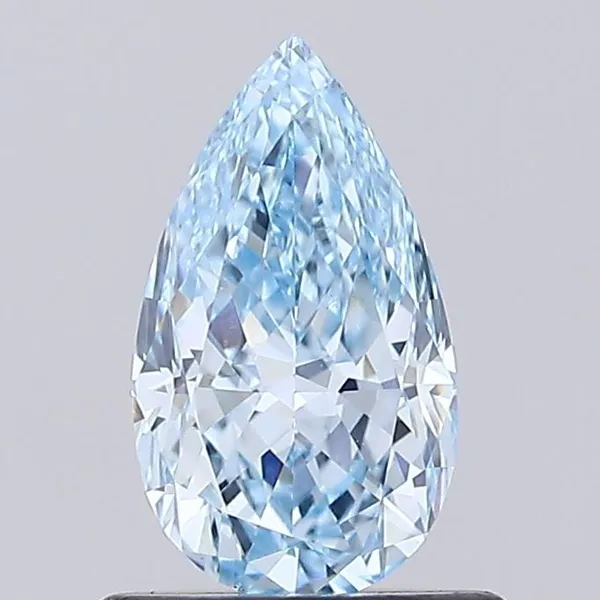 0.88ct PEAR Fancy Vivid Blue VVS2 Coloured Lab diamond
