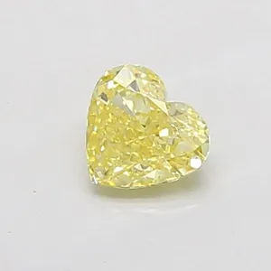 0.92ct HEART Fancy Intense Yellow VVS2 Coloured Lab diamond