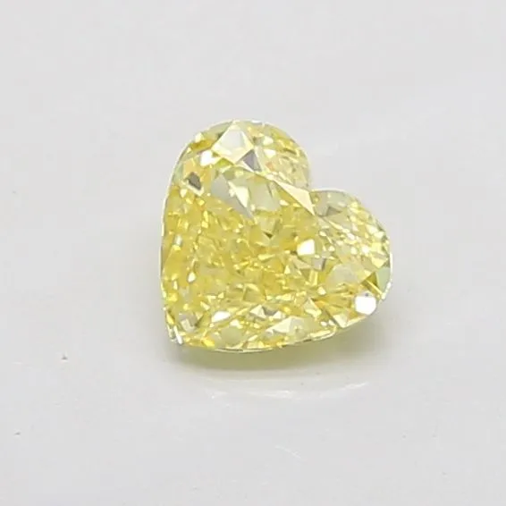 0.92ct HEART Fancy Intense Yellow VVS2 Coloured Lab diamond