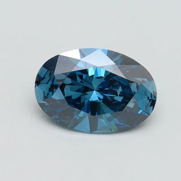1ct OVAL Fancy Vivid Blue VS2 Coloured Lab diamond