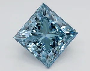 2.99ct PRINCESS Fancy Vivid Blue VS2 Coloured Lab diamond