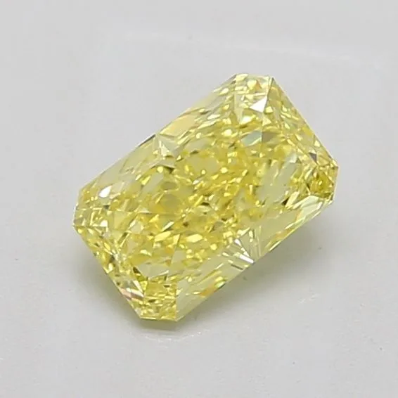 1.14ct RADIANT Fancy Vivid Yellow VVS2 Coloured Lab diamond