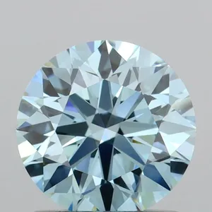 1.04ct ROUND Fancy Vivid Blue VVS2 Coloured Lab diamond