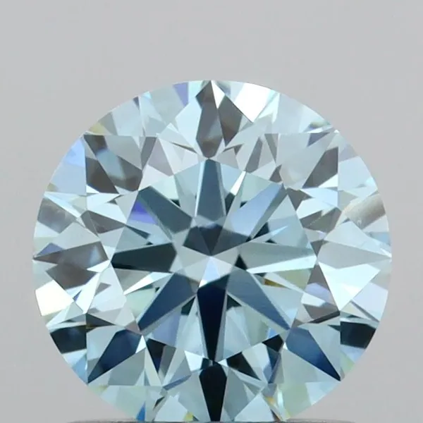 1.04ct ROUND Fancy Vivid Blue VVS2 Coloured Lab diamond