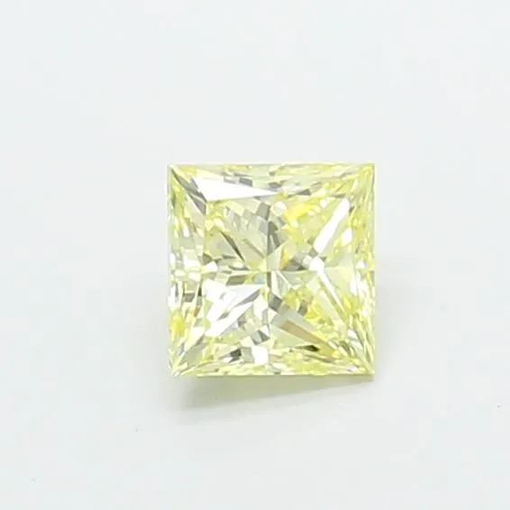 0.55ct PRINCESS Fancy Light Yellow VS2 Coloured Lab diamond