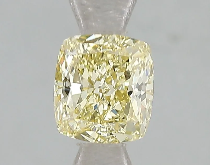 1.00ct CUSHION Fancy Intense Yellow VS1 Coloured Lab diamond