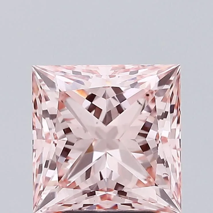3.13ct PRINCESS Fancy Intense Pink VS1 Coloured Lab diamond
