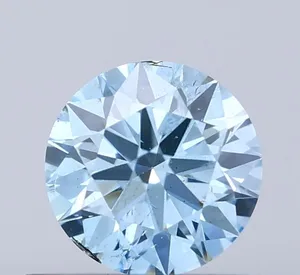 0.46ct ROUND Fancy Vivid Blue SI2 Coloured Lab diamond