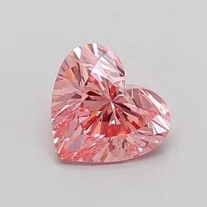 1.11ct HEART Fancy Vivid Pink VS2 Coloured Lab diamond