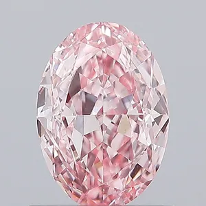 1.03ct OVAL Fancy Vivid Pink VS1 Coloured Lab diamond