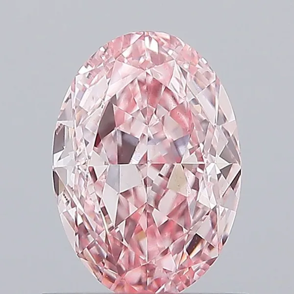 1.03ct OVAL Fancy Vivid Pink VS1 Coloured Lab diamond
