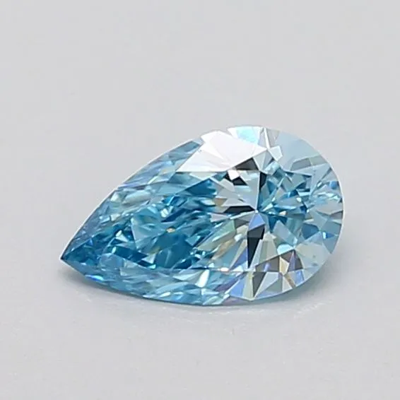 0.37ct PEAR Fancy Vivid Blue VS1 Coloured Lab diamond