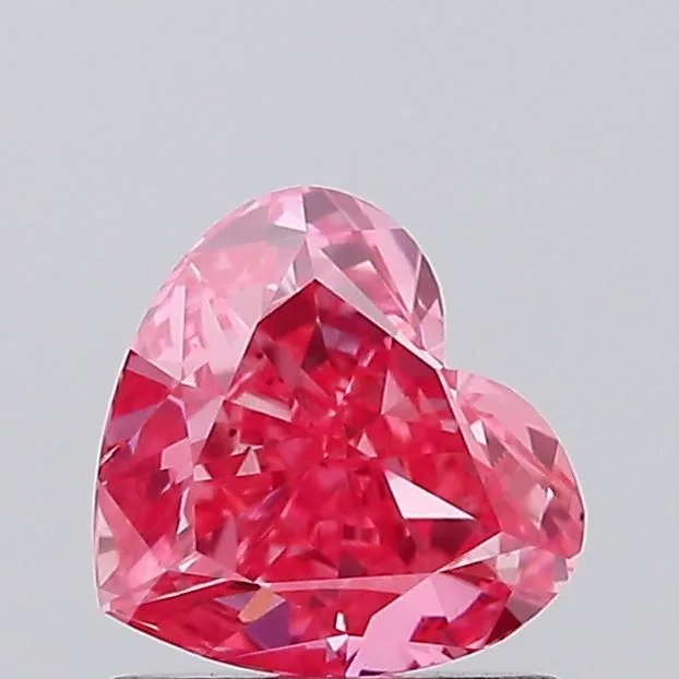 1.00ct HEART Fancy Vivid Pink VS1 Coloured Lab diamond