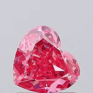 1ct HEART Fancy Vivid Pink VS1 Coloured Lab diamond
