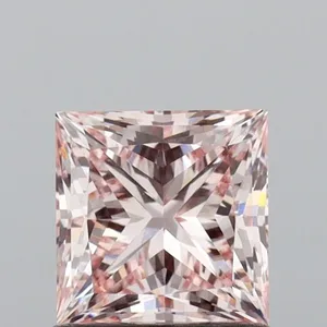 1.01ct PRINCESS Fancy Pink VS1 Coloured Lab diamond
