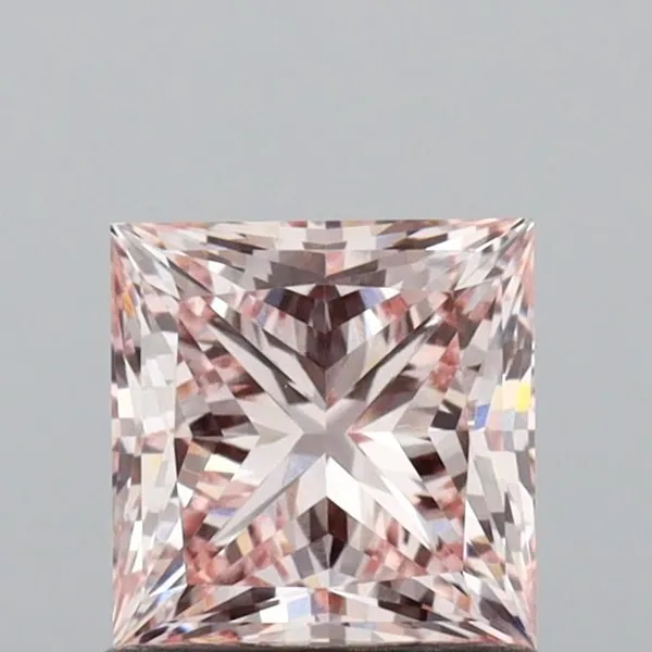 1.01ct PRINCESS Fancy Pink VS1 Coloured Lab diamond