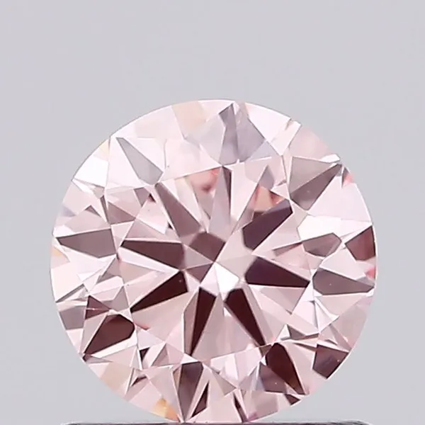 0.74ct ROUND Fancy Intense Pink VVS2 Coloured Lab diamond