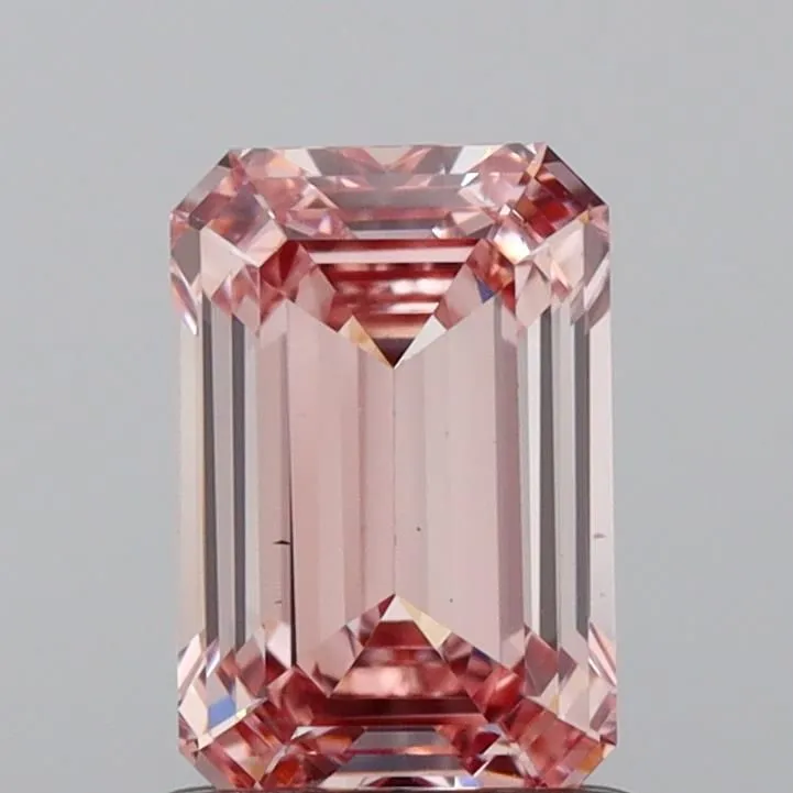 1.20ct EMERALD Fancy Intense Pink VS2 Coloured Lab diamond