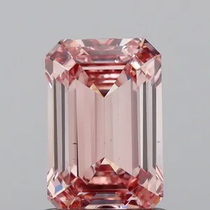 1.2ct EMERALD Fancy Intense Pink VS2 Coloured Lab diamond