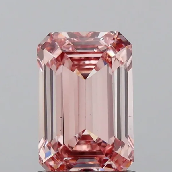 1.2ct EMERALD Fancy Intense Pink VS2 Coloured Lab diamond