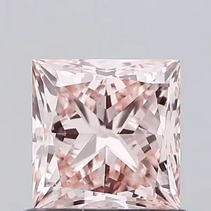 0.72ct PRINCESS Fancy Intense Pink VS1 Coloured Lab diamond