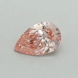 0.33ct PEAR Fancy Vivid Pink VVS2 Coloured Lab diamond