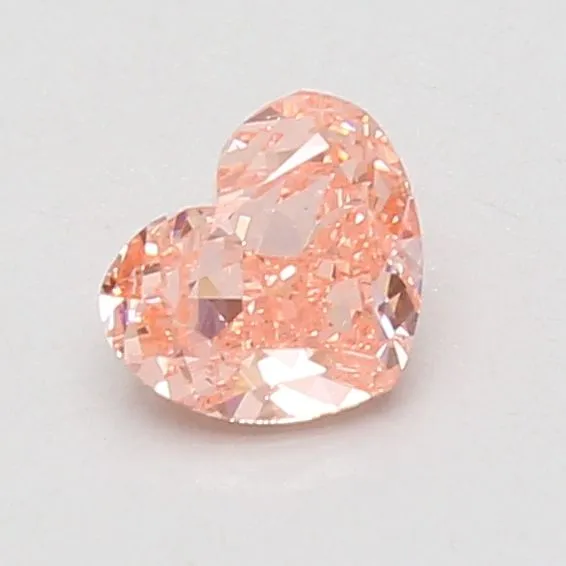 0.75ct HEART Fancy Vivid Pink VVS2 Coloured Lab diamond