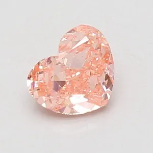 0.75ct HEART Fancy Vivid Pink VVS2 Coloured Lab diamond