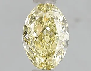 1ct OVAL Fancy Intense Yellow SI1 Coloured Lab diamond
