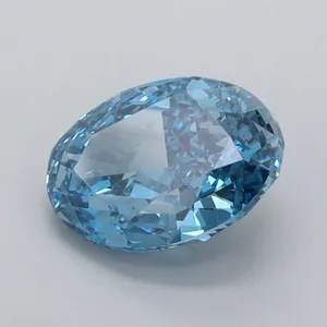 1.1ct OVAL Fancy Vivid Blue VVS1 Coloured Lab diamond