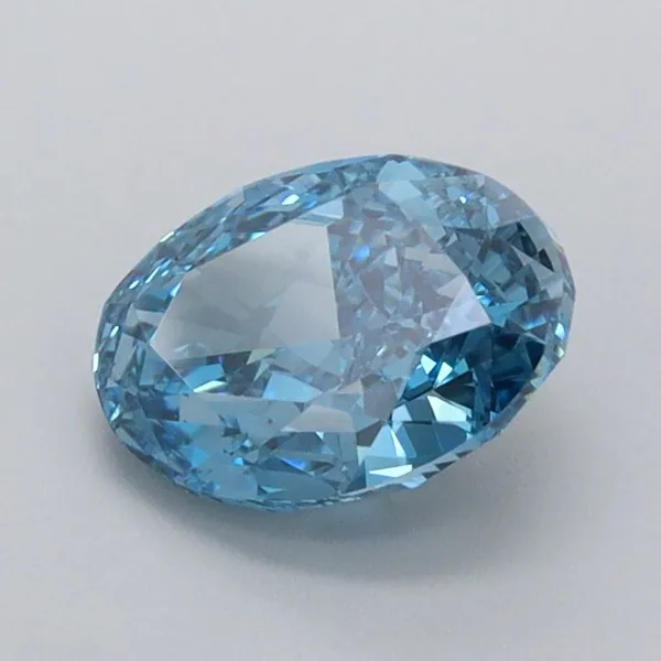 1.1ct OVAL Fancy Vivid Blue VVS1 Coloured Lab diamond