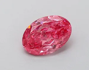 1.04ct OVAL Fancy Vivid Pink VS2 Coloured Lab diamond