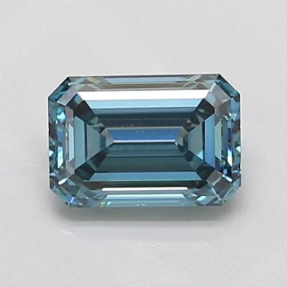 1.06ct EMERALD Fancy Vivid Greenish Blue VS1 Coloured Lab diamond