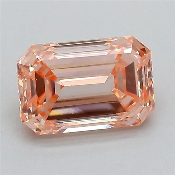 0.64ct EMERALD Fancy Vivid Pink VVS2 Coloured Lab diamond
