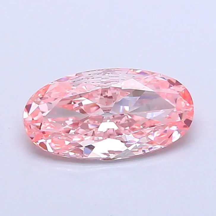 1.01ct OVAL Fancy Vivid Pink VVS2 Coloured Lab diamond