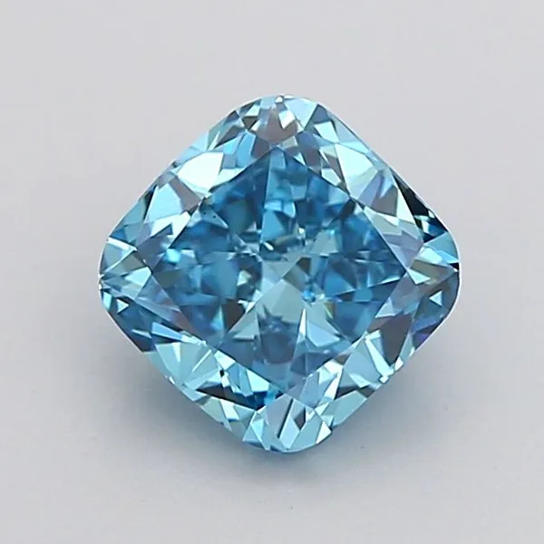1ct CUSHION Fancy Vivid Blue VS2 Coloured Lab diamond