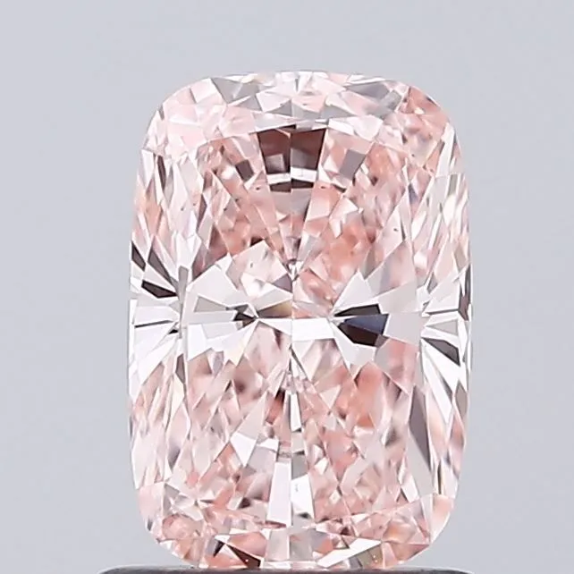 1.00ct CUSHION Fancy Vivid Pink VS1 Coloured Lab diamond