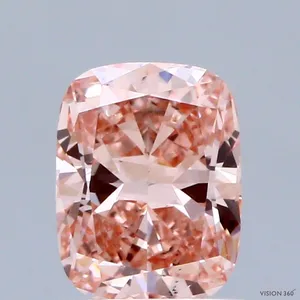 1.01ct CUSHION Fancy Vivid Pink VS2 Coloured Lab diamond