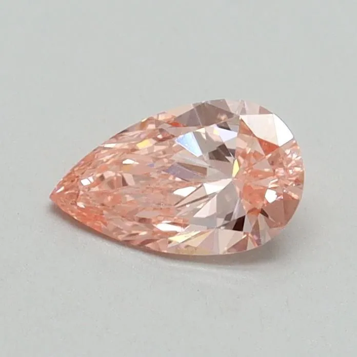 0.40ct PEAR Fancy Vivid Pink VS2 Coloured Lab diamond