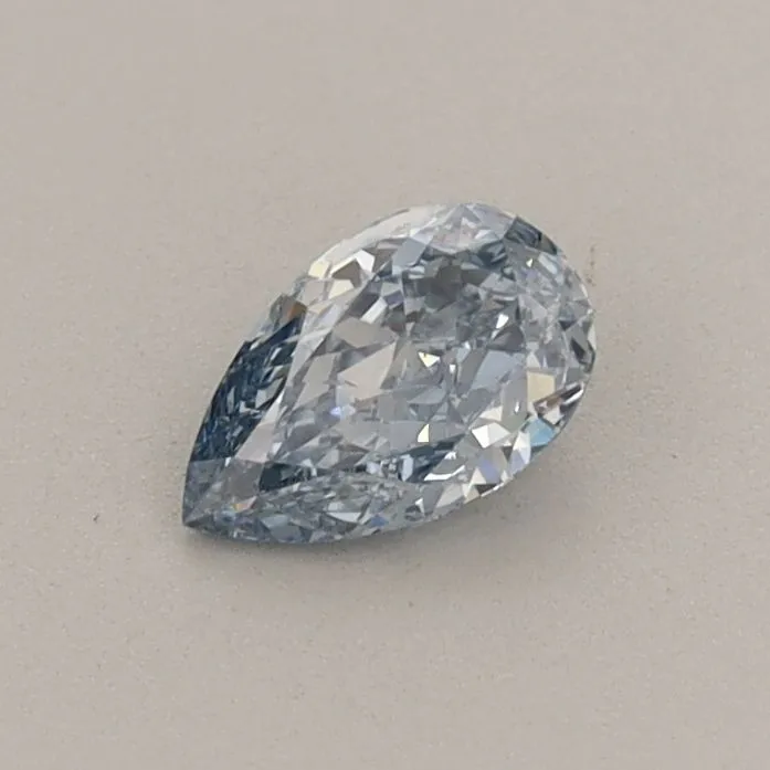 0.35ct PEAR Fancy Vivid Blue VS1 Coloured Lab diamond