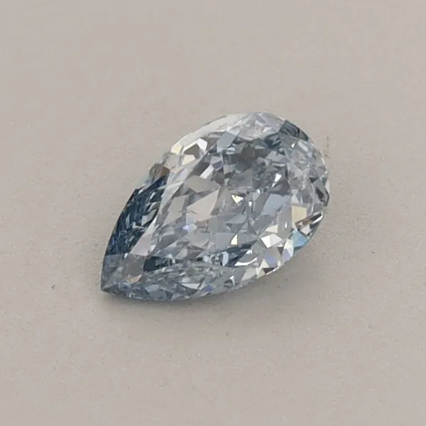 0.35ct PEAR Fancy Vivid Blue VS1 Coloured Lab diamond