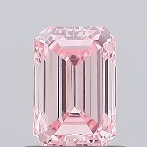 0.63ct EMERALD Fancy Intense Pink VVS2 Coloured Lab diamond